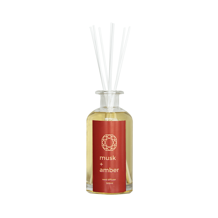 Reed Diffuser 300ml 5 sticks - Musk + Amber Reed Diffuser 300ml 5 sticks - Musk + Amber Mandaue Foam