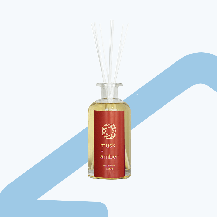Reed Diffuser 300ml 5 sticks - Musk + Amber
