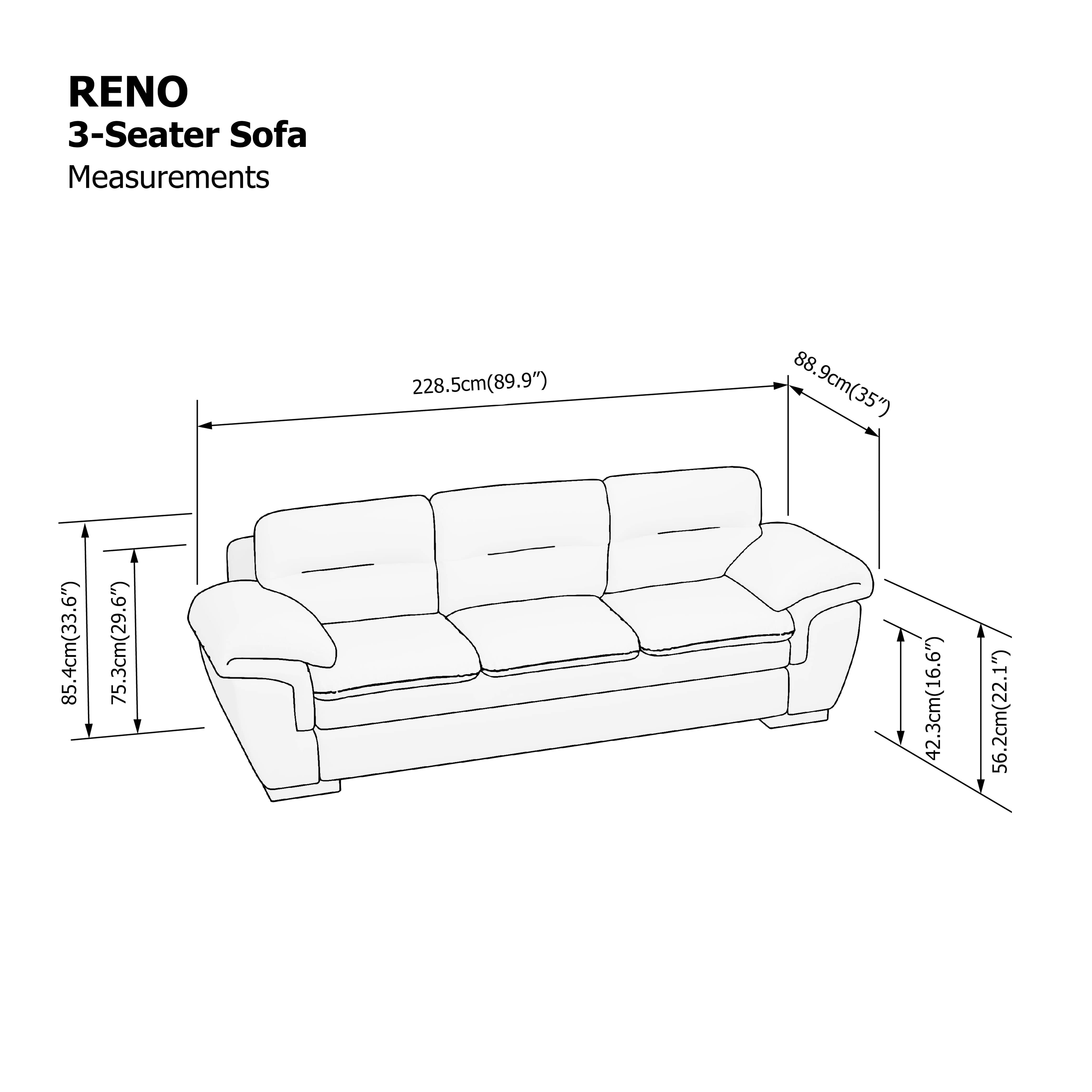 Reno 3 Seater Sofa