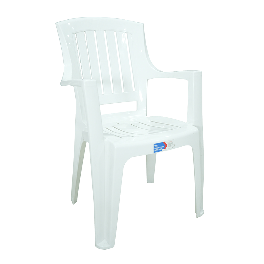 Renzo Chair with Arm Renzo Chair with Arm White Mandaue Foam