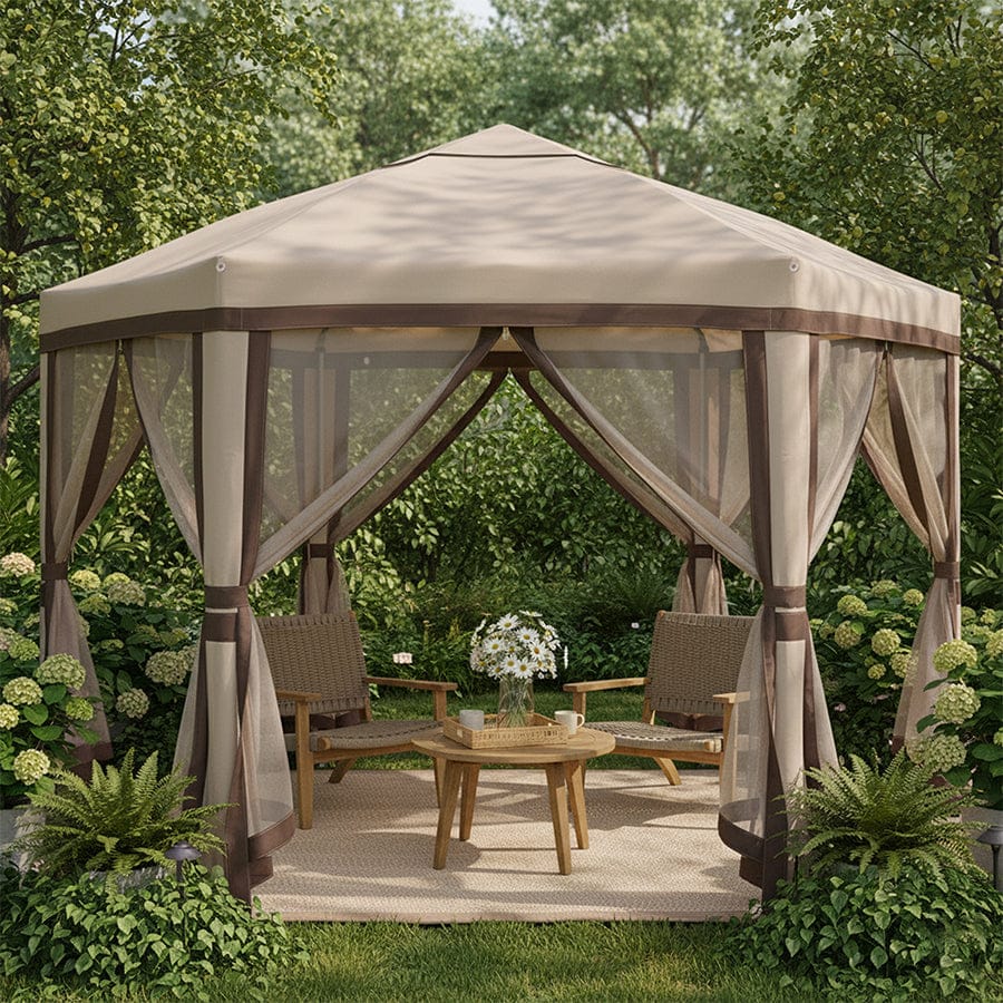 Reva Hexagon Folding Gazebo