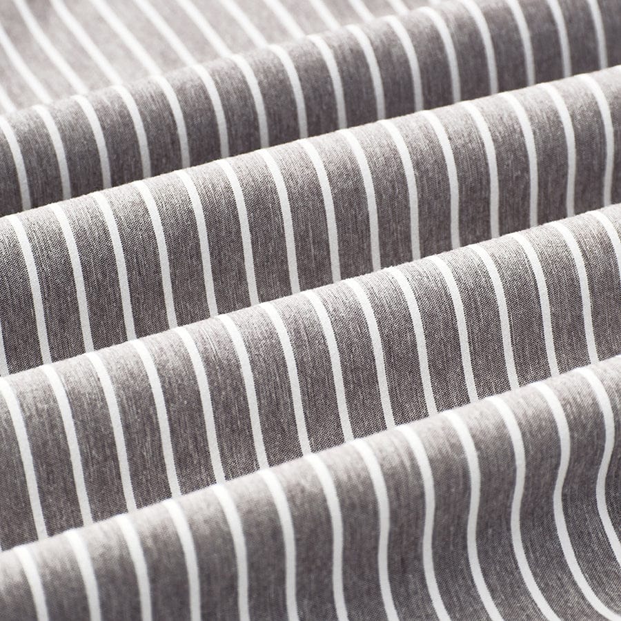 Reversible Stripe Khaki 4pc Flat Sheet Set