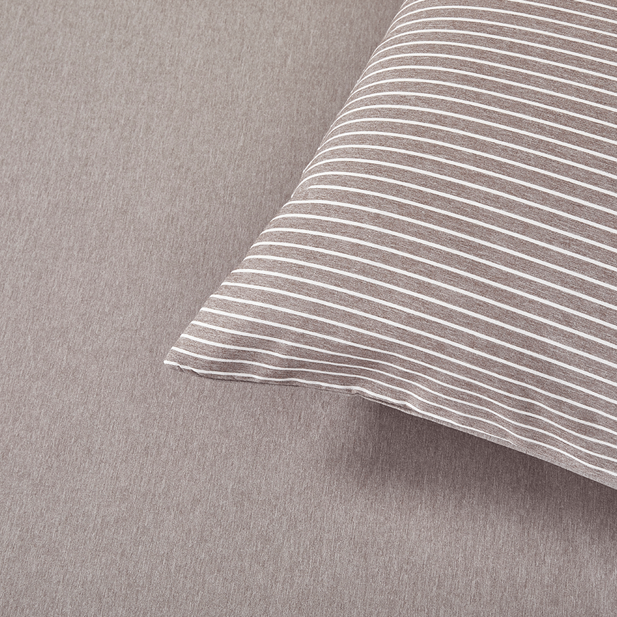 MORE STRIPE KHAKI LINEN OPTIONS Reversible Stripe Khaki Bed in A Bag Reversible Stripe Khaki Bed in A Bag Mandaue Foam
