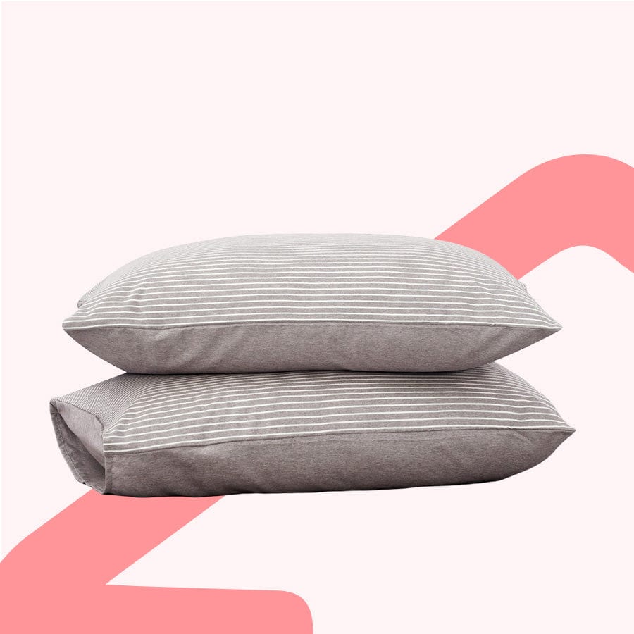 Reversible Stripe Khaki Pillowcases