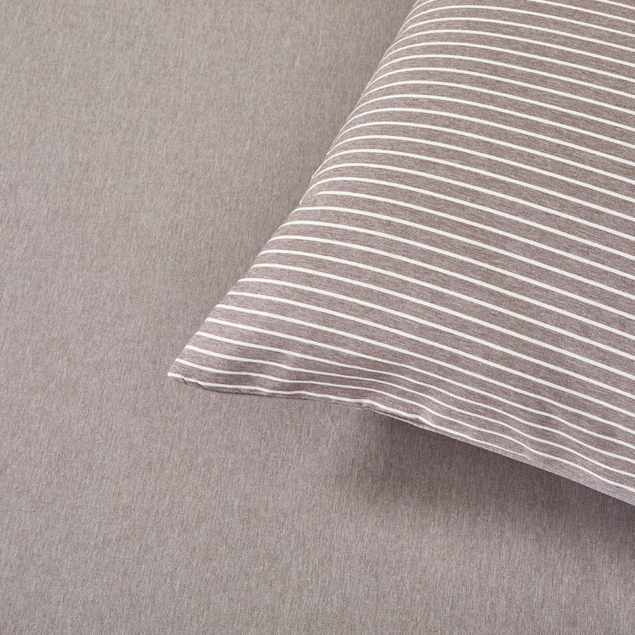 Reversible Stripe Khaki Pillowcases