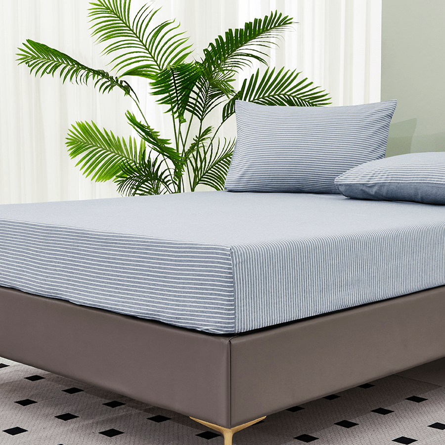 MORE STRIPE STARDEW LINEN OPTIONS Reversible Stripe Stardew 3pc Sheet Set Reversible Stripe Stardew 3pc Sheet Set Mandaue Foam