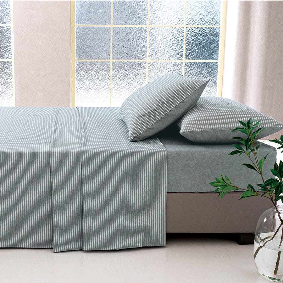 Reversible Stripe Stardew 4pc Flat Sheet Set