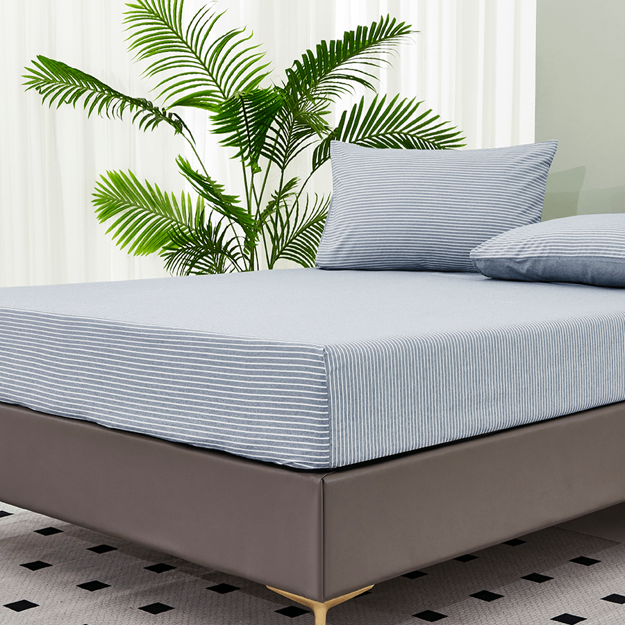 MORE STRIPE STARDEW LINEN OPTIONS Reversible Stripe Stardew 4pc Sheet Set Reversible Stripe Stardew 4pc Sheet Set Mandaue Foam