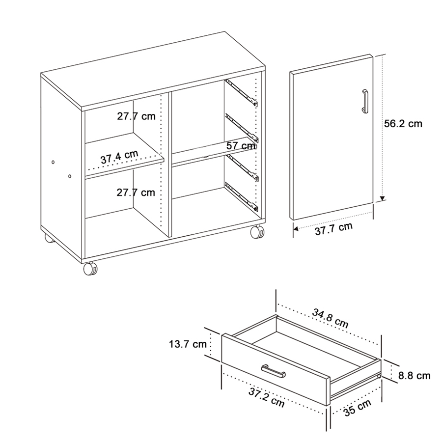MORE RHYS OPTIONS Rhys Low 4 Drawer with Door Pedestal Rhys Low 4 Drawer with Door Pedestal Mandaue Foam