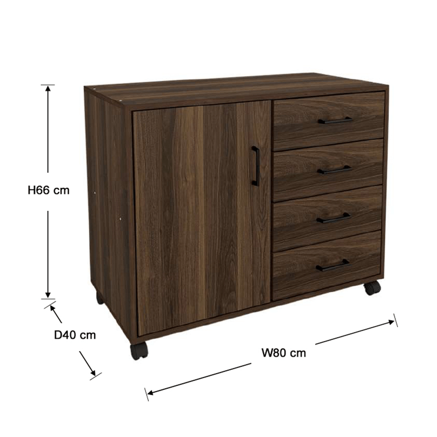 MORE RHYS OPTIONS Rhys Low 4 Drawer with Door Pedestal Rhys Low 4 Drawer with Door Pedestal Mandaue Foam