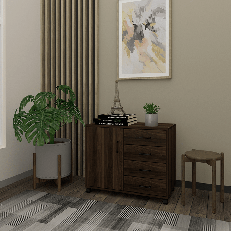 MORE RHYS OPTIONS Rhys Low 4 Drawer with Door Pedestal Rhys Low 4 Drawer with Door Pedestal Mandaue Foam