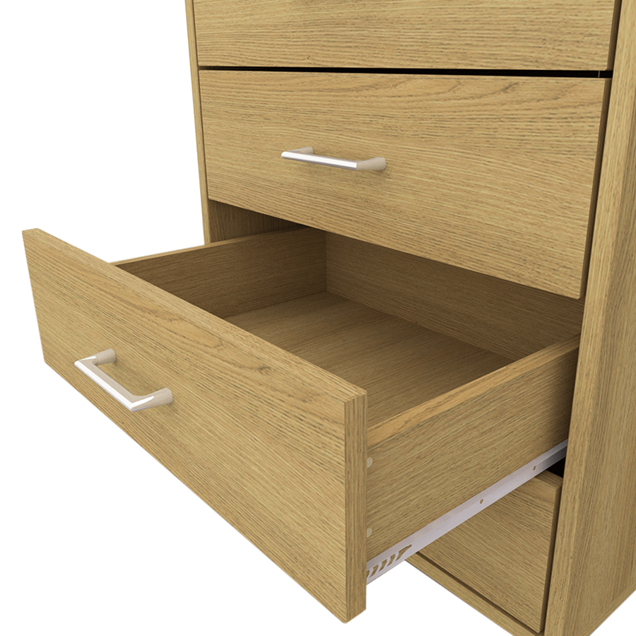 MORE RHYS OPTIONS Rhys Tall 4 Drawer with Door Pedestal Rhys Tall 4 Drawer with Door Pedestal Mandaue Foam