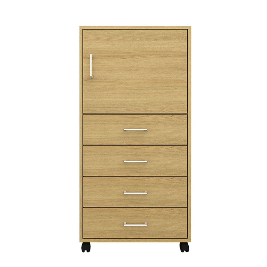 MORE RHYS OPTIONS Rhys Tall 4 Drawer with Door Pedestal Rhys Tall 4 Drawer with Door Pedestal Mandaue Foam