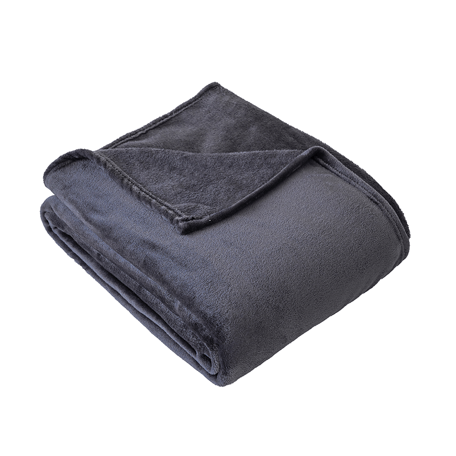 Rion Plain Bedspread - Charcoal