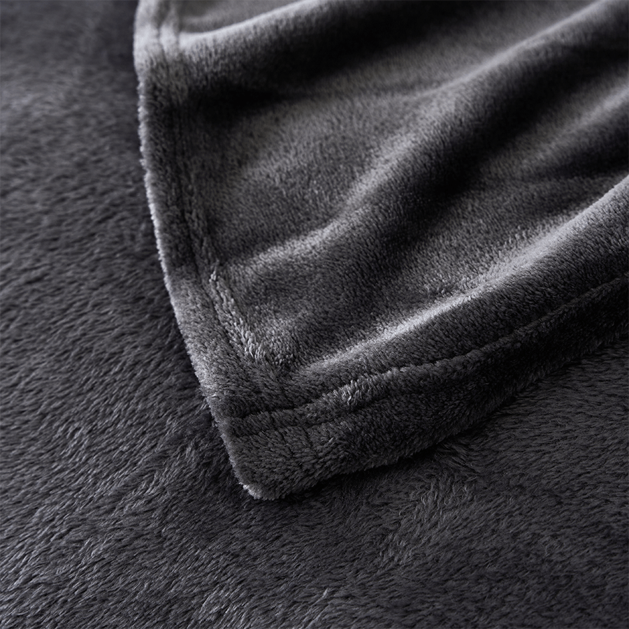 Rion Plain Bedspread - Charcoal