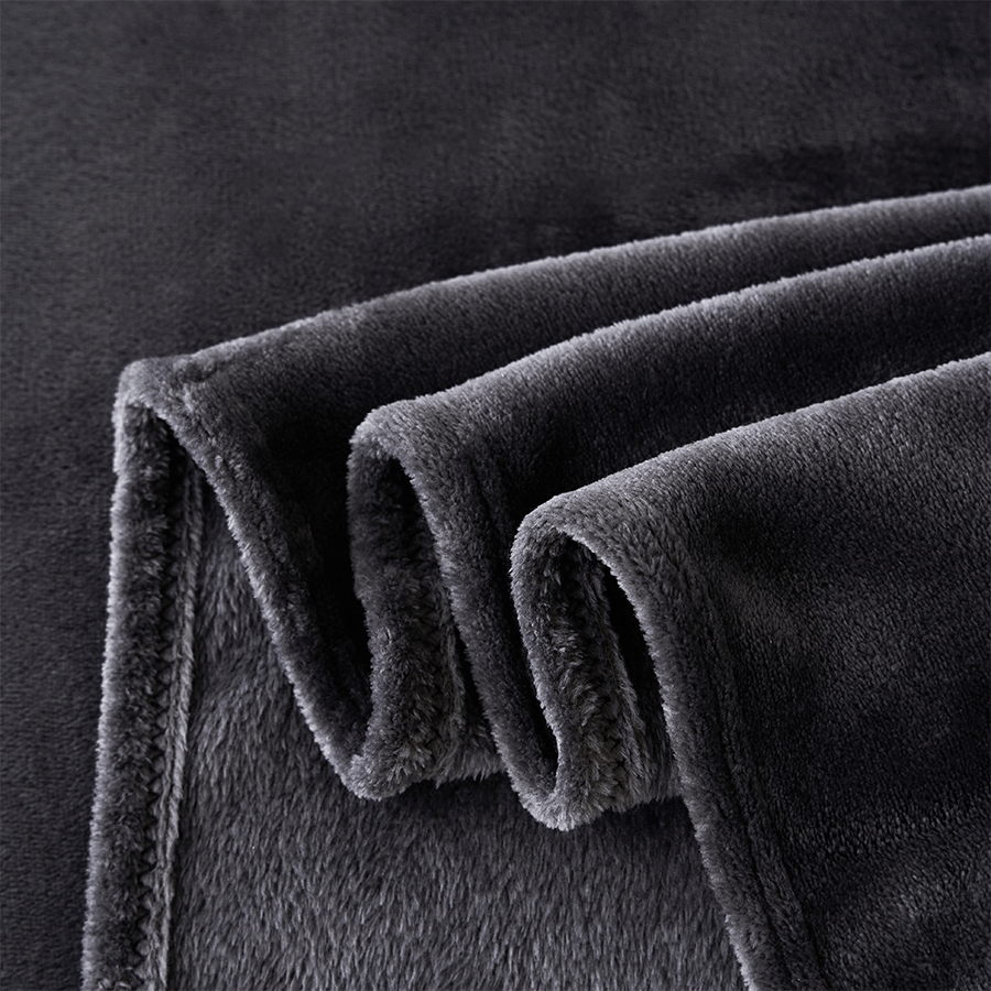 Rion Plain Bedspread - Charcoal