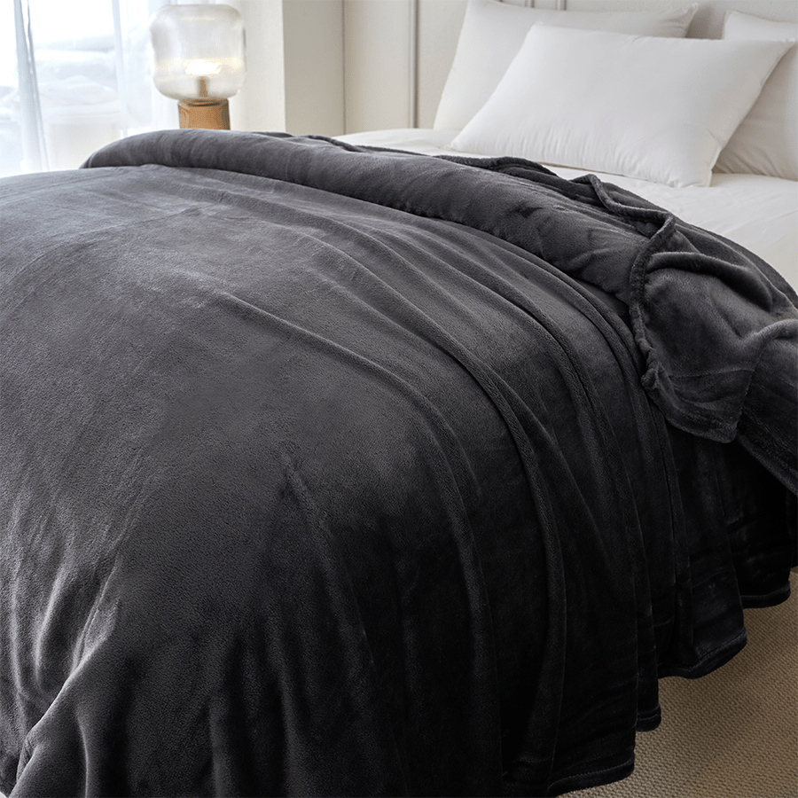 Rion Plain Bedspread - Charcoal