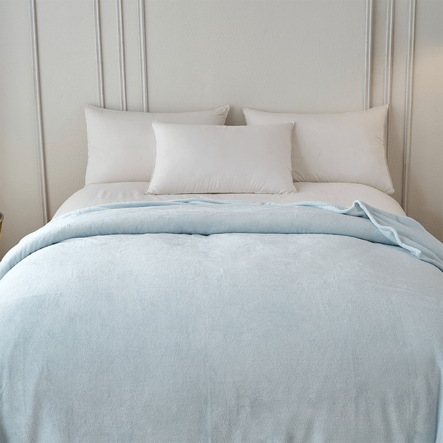 Rion Plain Bedspread - Light Blue