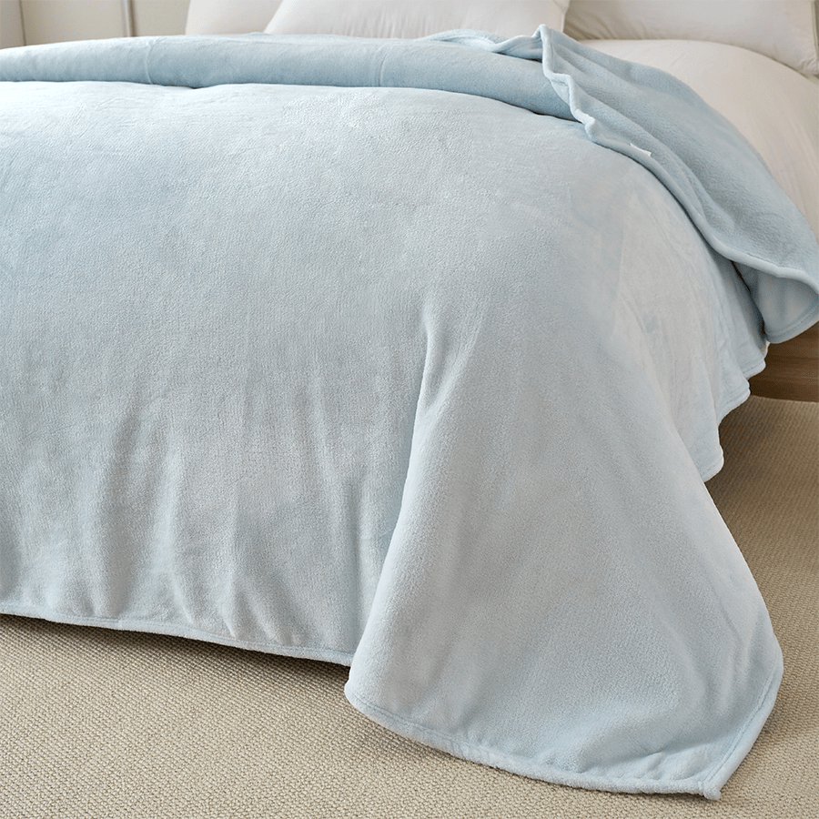 Rion Plain Bedspread - Light Blue