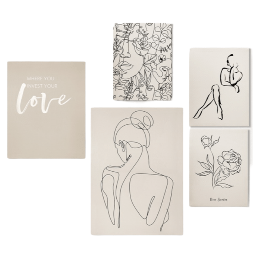 MORE RITT OPTIONS Ritt Set of 5 Canvas Wall Art Ritt Set of 5 Canvas Wall Art Mandaue Foam