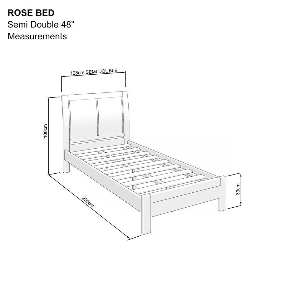 Rose 48x75" Bed