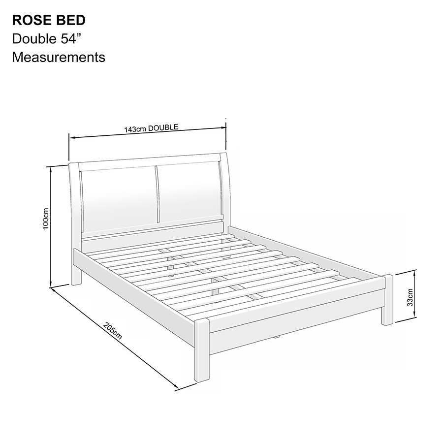 MORE ROSE OPTIONS Rose 54x75" Bed Rose 54x75" Bed Mandaue Foam
