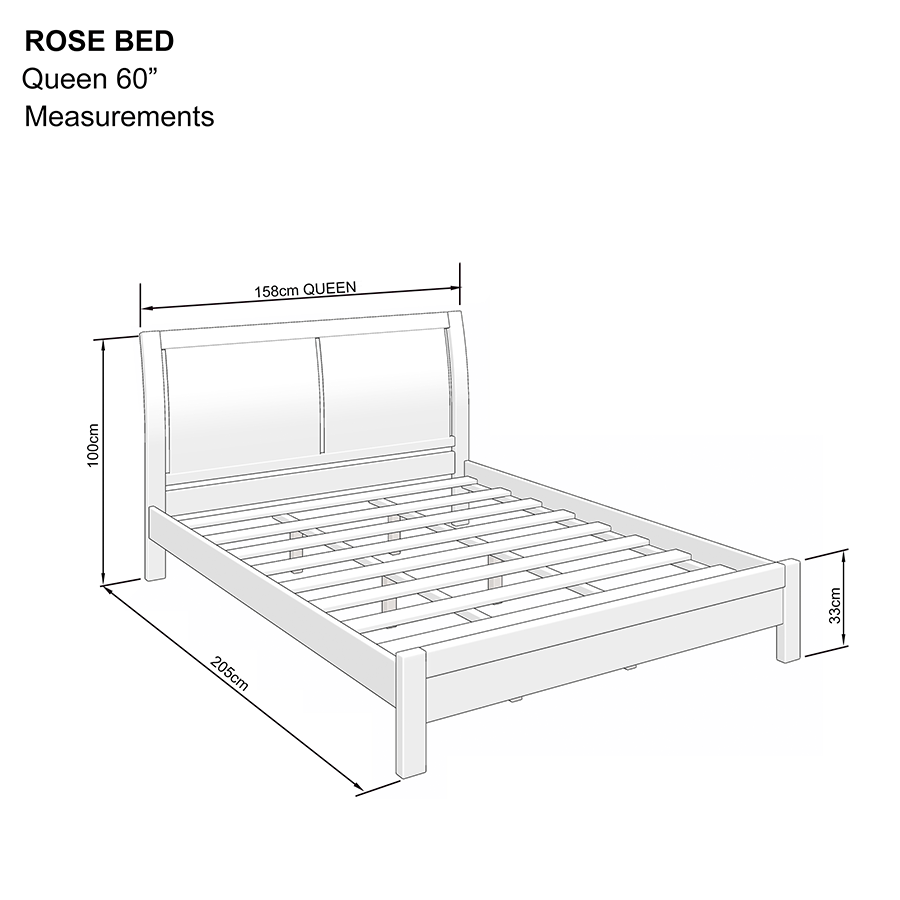 MORE ROSE OPTIONS Rose 60x75" Bed Rose 60x75" Bed Mandaue Foam