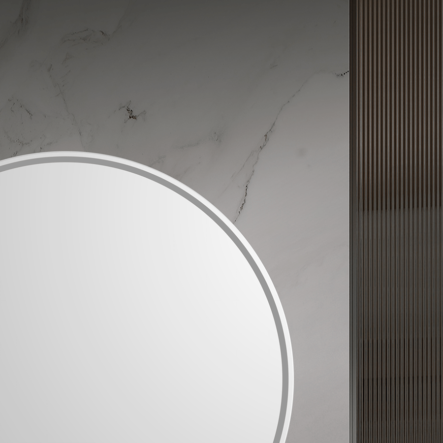 Round Bathroom Mirror with LED Backlight