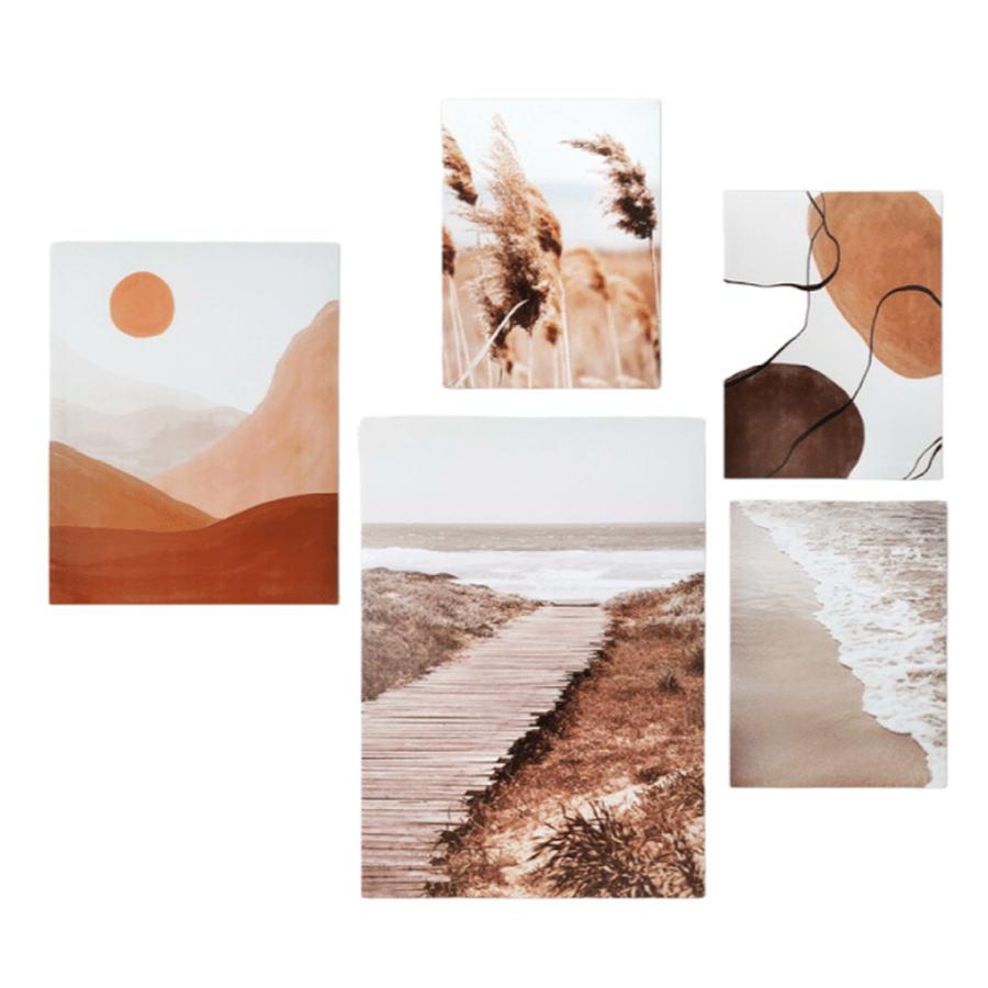 Runo Set of 5 Canvas Wall Art Runo Set of 5 Canvas Wall Art Mandaue Foam