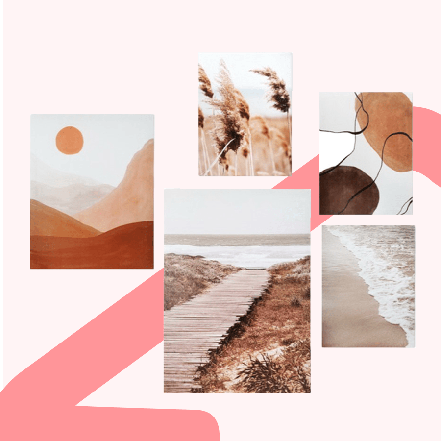 Runo Set of 5 Canvas Wall Art