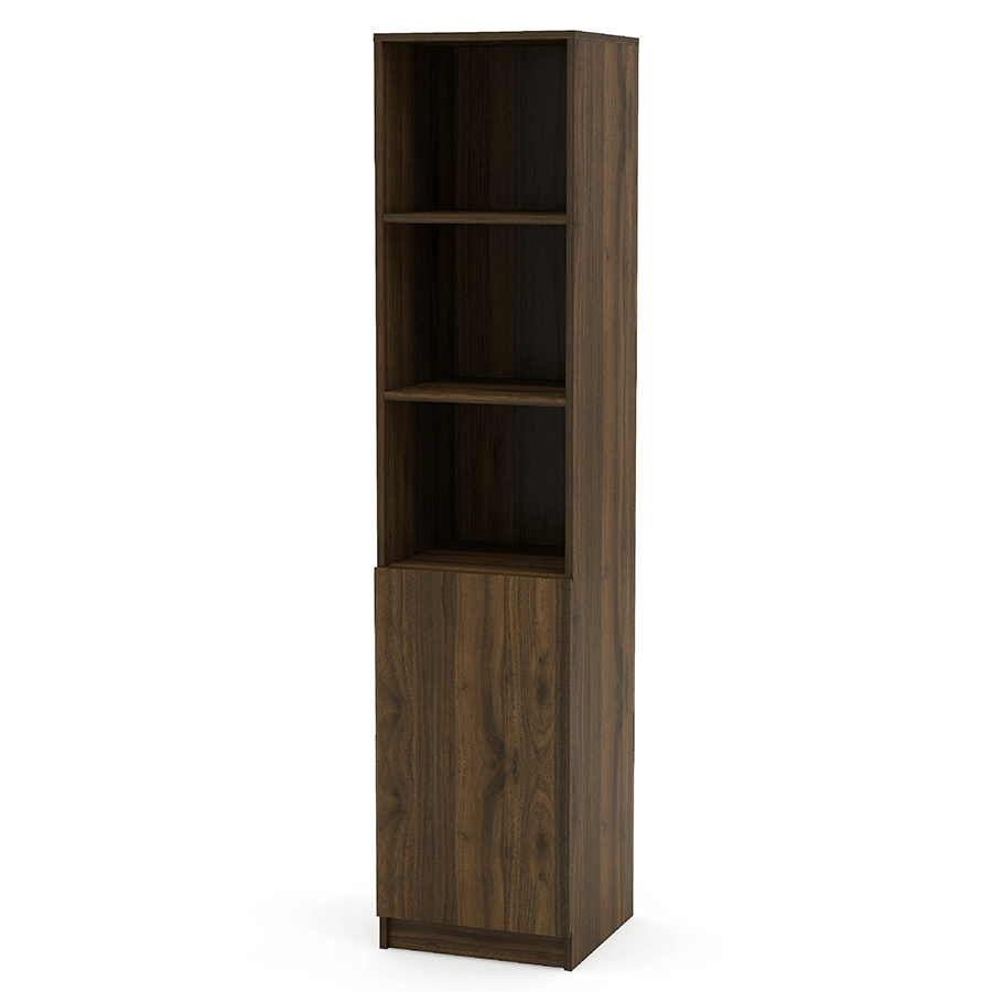 MORE RUSSEL OPTIONS Russel 40 cm Narrow 1 Door Bookcase Russel 40 cm Narrow 1 Door Bookcase Walnut Mandaue Foam
