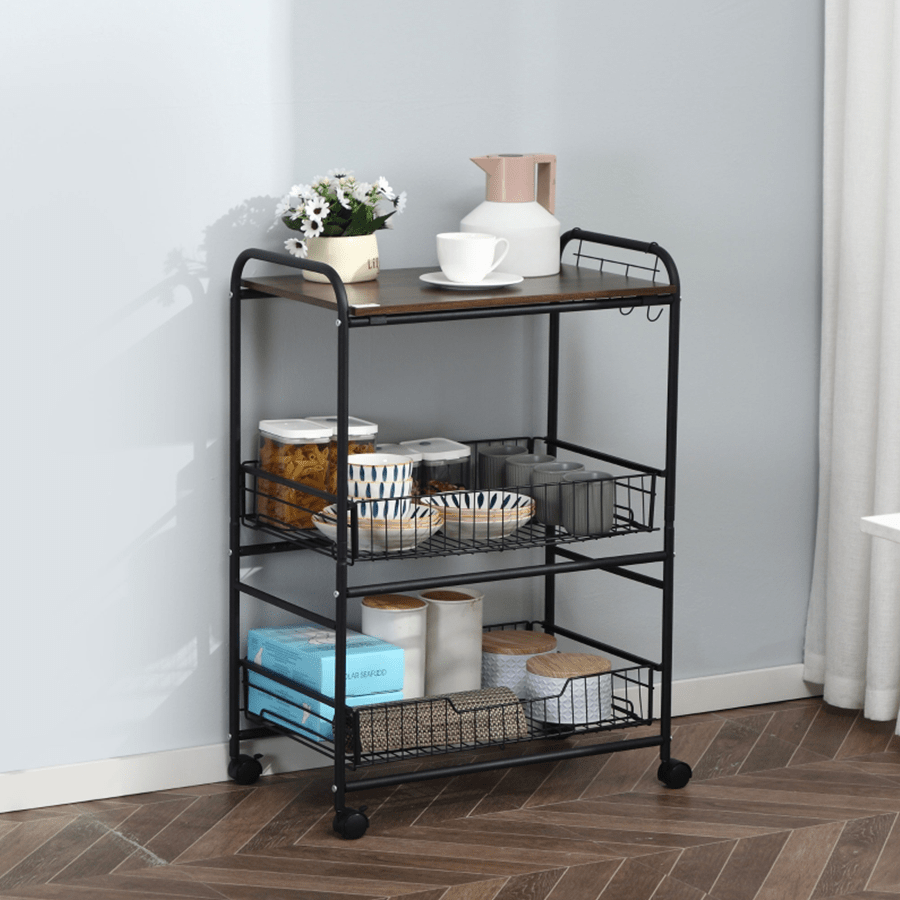 MORE RYDEN OPTIONS Ryden Wide Kitchen Trolley Ryden Wide Kitchen Trolley Walnut Mandaue Foam