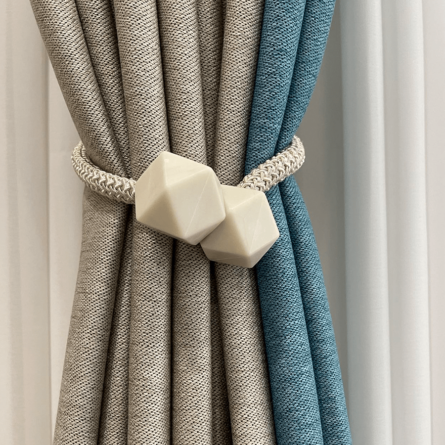 Sabine Beige Magnetic Tieback Pair