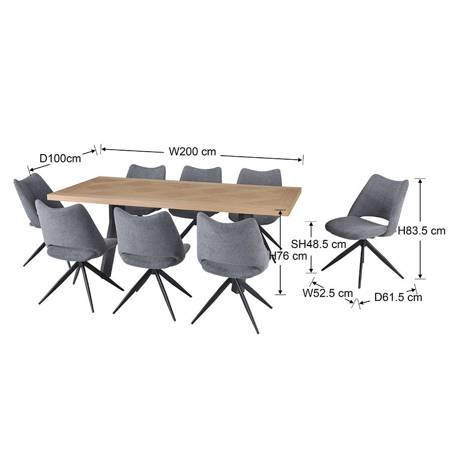 Santiago 8 Seater Dining Set Santiago 8 Seater Dining Set Mandaue Foam