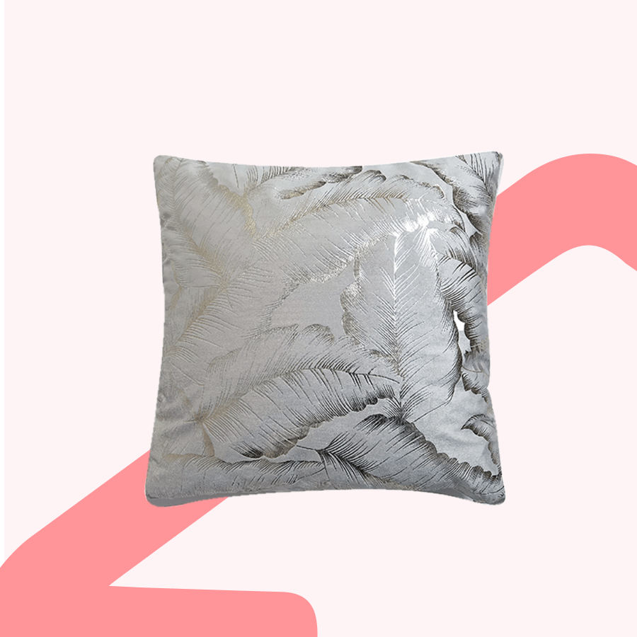 Sanyi Gold Print Velvet Throw Pillowcase