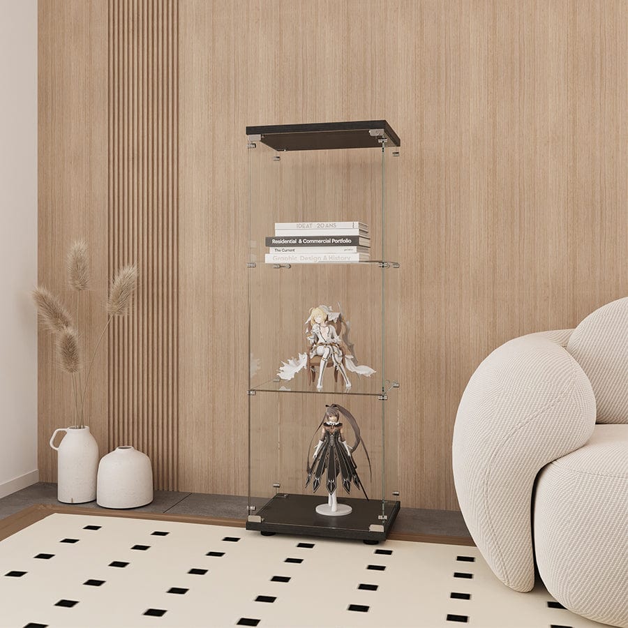Serris 3 Tier 1 Door Glass Cabinet