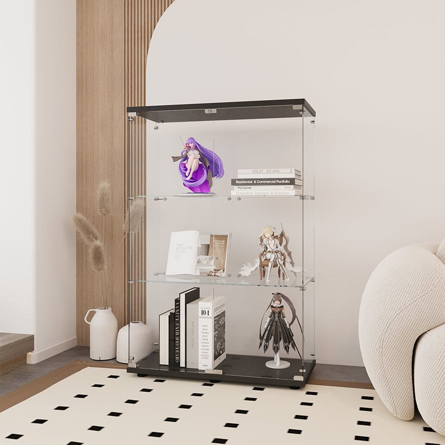 Serris 3 Tier 2 Door Glass Cabinet