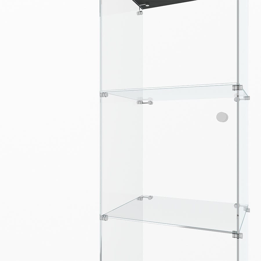 Serris 4 Tier 1 Door Glass Cabinet