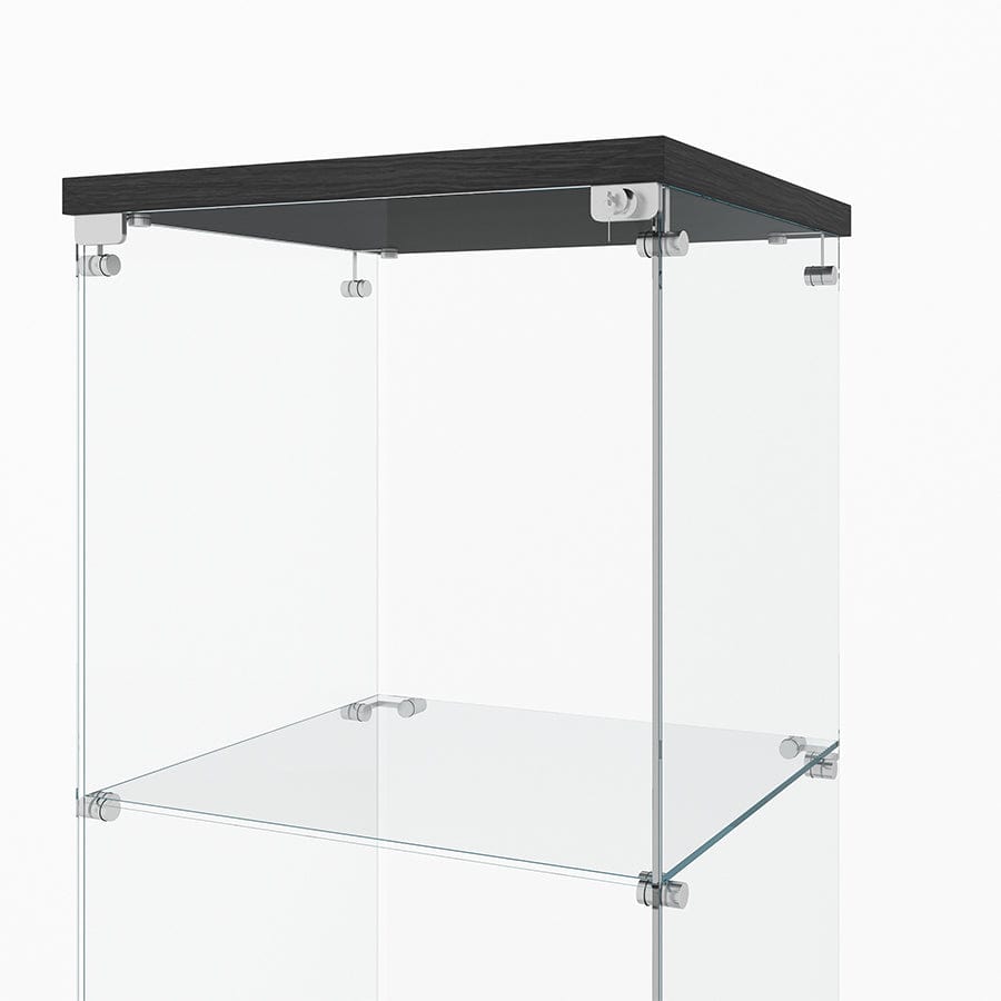 Serris 4 Tier 1 Door Glass Cabinet