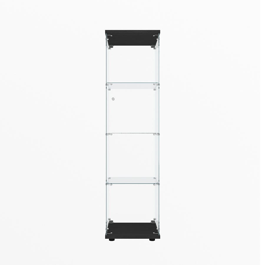 Serris 4 Tier 1 Door Glass Cabinet