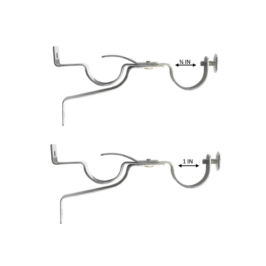 Shiny Silver Double Bracket 28 mm Per Pc