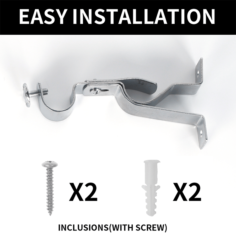 Shiny Silver Double Bracket 28 mm Per Pc