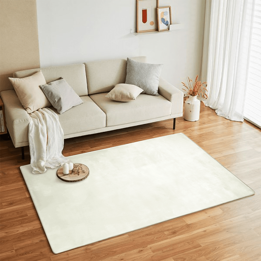 Sira Cream Flannel Rug