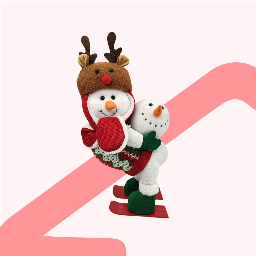 Skiing Snowman 37cm
