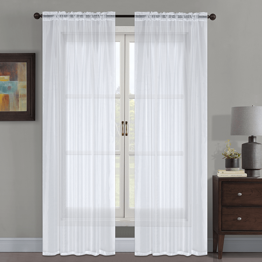 Sol White Sheer Set of 2 Curtains Sol White Sheer Set of 2 Curtains 54 x 85 inches Mandaue Foam
