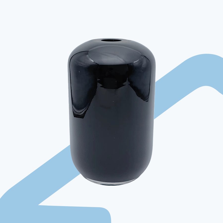 Sophie Black Glass Vase 23cm