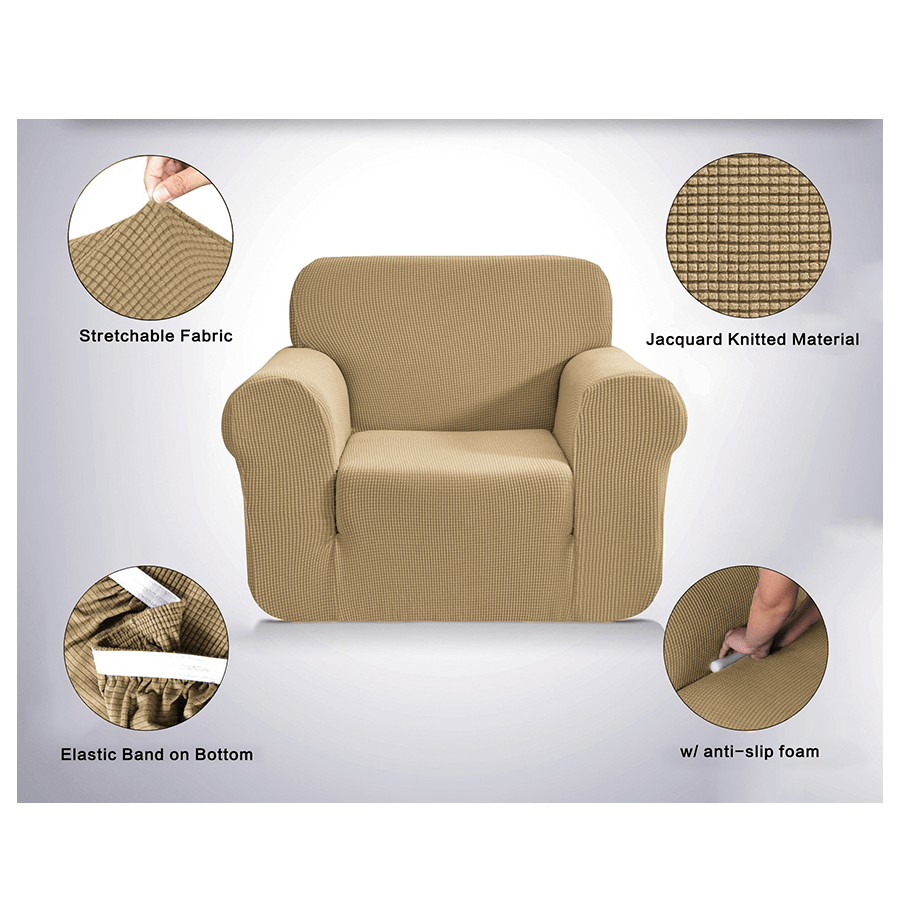 MORE STRETCHABLE SOFA PROTECTOR Stretchable Sofa Protector Taupe Stretchable Sofa Protector Taupe Mandaue Foam