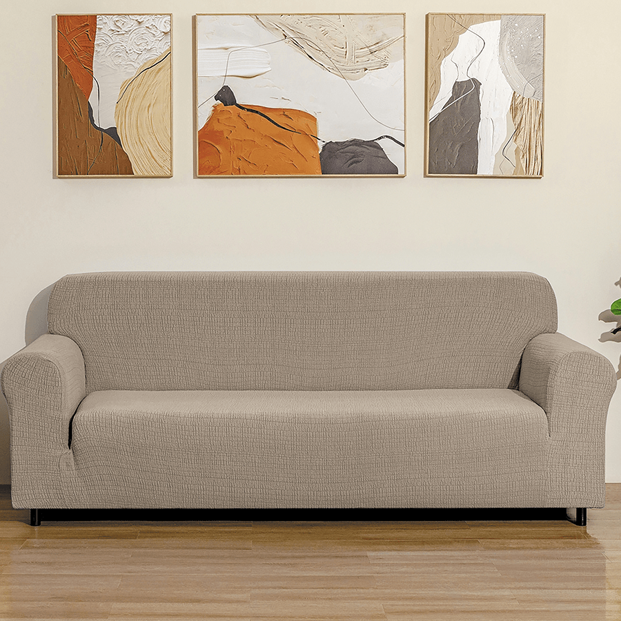 MORE STRETCHABLE SOFA PROTECTOR Stretchable Sofa Protector Taupe Stretchable Sofa Protector Taupe Mandaue Foam