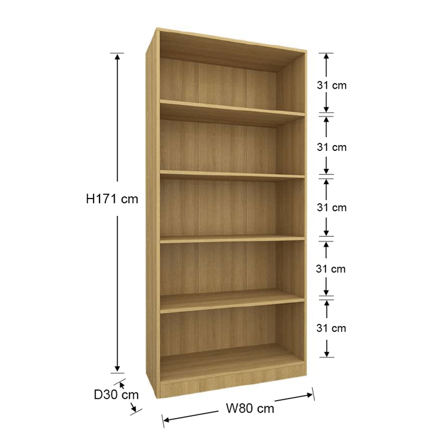 MORE STROME OPTIONS Strome 80 cm High Bookcase Strome 80 cm High Bookcase Mandaue Foam