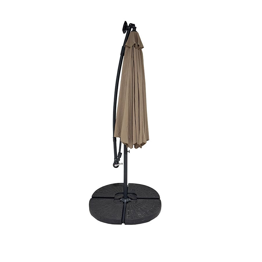 Sunny 3m Hanging Umbrella W/ Light -Taupe